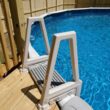 Confer Plastics 635-52X Sturdy Above Ground in-Pool Swimming Pool Ladder for Decks Adjustable from 46