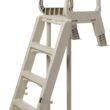Main Access 200700T Smart Choice Comfort Incline Outside Pool Ladder Heavy-Duty Adjustable Resin Ladder for 48-54 Inch Above Ground Swimming Pools, Gray