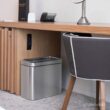 simplehuman 25 Liter / 6.6 Gallon Slim Open Top Small Trash Can, Commercial Grade Heavy Gauge Office Trash Can, White Stainless Steel simplehuman 25 Liter / 6.6 Gallon Slim Open Top Small Trash Can, Commercial Grade Heavy Gauge Office Trash Can, White Stainless Steel
