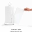 simplehuman Standing Paper Towel Holder with Spray Pump, White Stainless Steel