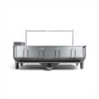 simplehuman Large Capacity Dish Drying Rack with Stainless Steel Frame, 360º Easy Drain Swivel Spout, Utensil & Wine Glass Holder, Anti-Residue Coating, Moisture Control Surface, Grey