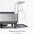 simplehuman Large Capacity Dish Drying Rack with Stainless Steel Frame, 360º Easy Drain Swivel Spout, Utensil & Wine Glass Holder, Anti-Residue Coating, Moisture Control Surface, Grey simplehuman Large Capacity Dish Drying Rack with Stainless Steel Frame, 360º Easy Drain Swivel Spout, Utensil & Wine Glass Holder, Anti-Residue Coating, Moisture Control Surface, Grey
