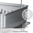 simplehuman Large Capacity Dish Drying Rack with Stainless Steel Frame, 360º Easy Drain Swivel Spout, Utensil & Wine Glass Holder, Anti-Residue Coating, Moisture Control Surface, Grey simplehuman Large Capacity Dish Drying Rack with Stainless Steel Frame, 360º Easy Drain Swivel Spout, Utensil & Wine Glass Holder, Anti-Residue Coating, Moisture Control Surface, Grey