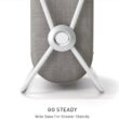 simplehuman single x-frame laundry hamper, 100% recycled polyester removable laundry baskets with easy carry handles, heavy-gauge steel frame, white, 65L