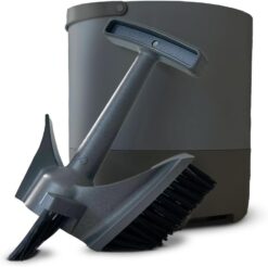 FoodCycler Eco 3 Bucket & Infinity Brush Pack – Kitchen Compost Bin Cleaner & Cleaning Brush Set – Sustainable Food Processor, Trash Can & Recycling Bin Cleaning Supplies & Essential (Grey)