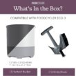 FoodCycler Eco 3 Bucket & Infinity Brush Pack – Kitchen Compost Bin Cleaner & Cleaning Brush Set – Sustainable Food Processor, Trash Can & Recycling Bin Cleaning Supplies & Essential (Grey)