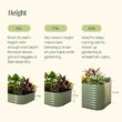 Vego Garden 42-in W x 60-in L x 17-in H Modern Gray Metal Raised Garden Bed