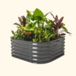 Vego Garden 17-cu ft 42-in W x 42-in L x 17-in H Modern Gray Galvanized Metal Raised Garden Bed