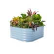 Vego Garden 17-cu ft 42-in W x 42-in L x 17-in H Sky Blue Galvanized Metal Raised Garden Bed