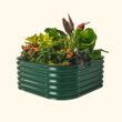 Vego Garden 17-cu ft 42-in W x 42-in L x 17-in H British Green Galvanized Metal Raised Garden Bed