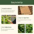 Vego Garden VWT 42-in W x 71-in H Powder Coated Steel Garden Trellis For Climbing Plants For Cucumbers For Roses For Tomatoes