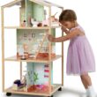 Delta Children Moveable Mansion Dollhouse - 360-Degree Play Dollhouse with Wheeled Base - Includes 16 Accessories - Fits 12-inch Dolls - Pretend Play Dream Gift for Ages 3+