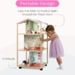 Delta Children Moveable Mansion Dollhouse - 360-Degree Play Dollhouse with Wheeled Base - Includes 16 Accessories - Fits 12-inch Dolls - Pretend Play Dream Gift for Ages 3+ Delta Children Moveable Mansion Dollhouse - 360-Degree Play Dollhouse with Wheeled Base - Includes 16 Accessories - Fits 12-inch Dolls - Pretend Play Dream Gift for Ages 3+
