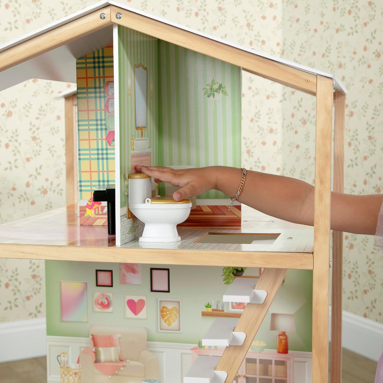 Delta Children Moveable Mansion Dollhouse - 360-Degree Play Dollhouse with Wheeled Base - Includes 16 Accessories - Fits 12-inch Dolls - Pretend Play Dream Gift for Ages 3+ Delta Children Moveable Mansion Dollhouse - 360-Degree Play Dollhouse with Wheeled Base - Includes 16 Accessories - Fits 12-inch Dolls - Pretend Play Dream Gift for Ages 3+