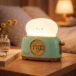 Toaster Night Light Alarm Clock – Rechargeable Bedside Lamp with Clock for Kids