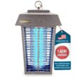 Flowtron Bug Zapper, 1 Acre of Outdoor Coverage with Powerful 40W Bulb & 5600V Instant Killing Grid, Electric Insect, Fly & Mosquito Zapper, Made in The USA - Dorado Grey
