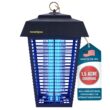 Flowtron Bug Zapper, 1-1/2 Acre of Outdoor Coverage with Powerful 80W Bulb & 5600V Instant Killing Grid, Electric Insect, Fly & Mosquito Zapper, Midnight Black