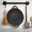 Round Aluminum Nonstick Grill Pan – Korean BBQ Griddle for Stovetop and Outdoor Cooking