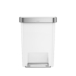 simplehuman 45 Liter / 12 Gallon Rectangular Kitchen Step Trash Can with Soft-Close Lid, White Plastic