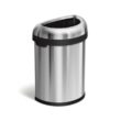 simplehuman 80 Liter / 21.1 Gallon Extra Large Semi-Round Open Top Trash Can Commercial Grade Heavy Gauge Brushed Stainless Steel, ADA-Compliant