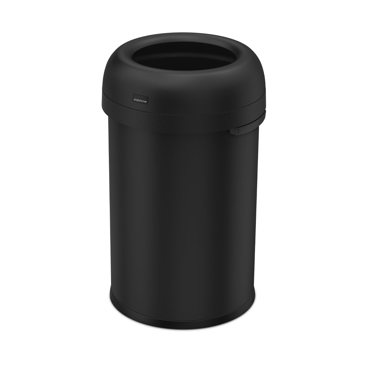 simplehuman 115 Liter / 30 Gallon Bullet Open Top Trash Can, Commercial Grade Heavy Gauge Matte Black Stainless Steel simplehuman 115 Liter / 30 Gallon Bullet Open Top Trash Can, Commercial Grade Heavy Gauge Matte Black Stainless Steel