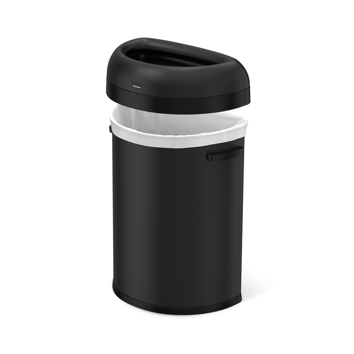 simplehuman 80 Liter / 21.1 Gallon Extra Large Semi-Round Open Top Trash Can Commercial Grade Heavy Gauge Matte Black, ADA-Compliant simplehuman 80 Liter / 21.1 Gallon Extra Large Semi-Round Open Top Trash Can Commercial Grade Heavy Gauge Matte Black, ADA-Compliant - Image 3