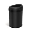 simplehuman 80 Liter / 21.1 Gallon Extra Large Semi-Round Open Top Trash Can Commercial Grade Heavy Gauge Matte Black, ADA-Compliant