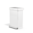 simplehuman 55L Liner Rim Rectangular Step Can, White