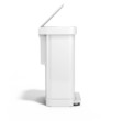 simplehuman 55L Liner Rim Rectangular Step Can, White