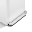 simplehuman 55L Liner Rim Rectangular Step Can, White