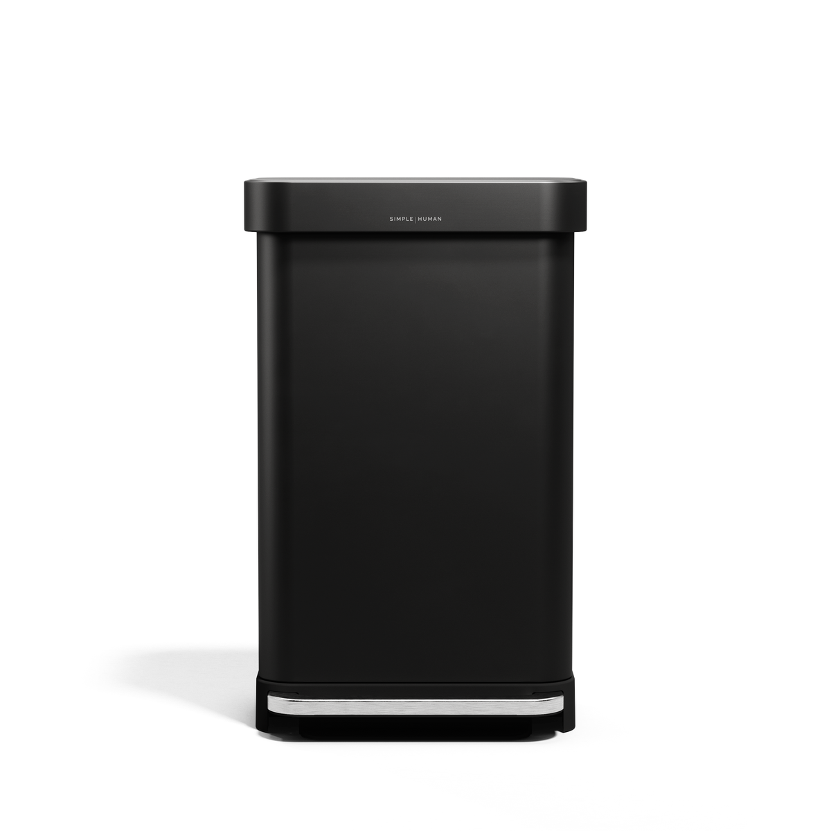simplehuman Kitchen Trash Can with Lid, Touchless Waste Bin, Large 45 Liter, Rectangular, Matte Black simplehuman Kitchen Trash Can with Lid, Touchless Waste Bin, Large 45 Liter, Rectangular, Matte Black