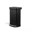 simplehuman Kitchen Trash Can with Lid, Touchless Waste Bin, Large 45 Liter, Rectangular, Matte Black simplehuman Kitchen Trash Can with Lid, Touchless Waste Bin, Large 45 Liter, Rectangular, Matte Black