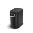 simplehuman 25 Liter, 27 lb / 12.2 kg Medium Pet Food Storage Container for Dog Food, Cat Food, and Bird Feed, Alloy Steel, Matte Black