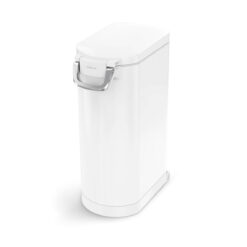 simplehuman 35 Liter, 40 lb / 18.1 kg X-Large Pet Food Storage Container for Dog Food, Cat Food, and Bird Feed, White