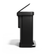 simplehuman 58 Liter, 15.3 Gallon Rectangular Hands-Free Dual Compartment Recycling Kitchen Step Trash Can, Matte Black