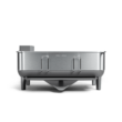 simplehuman Compact Dish Drying Rack with Stainless Steel Frame, 360º Easy Drain Swivel Spout, Utensil Holder, Anti-Residue Coating, Moisture Control Surface, Grey