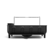 simplehuman Large Capacity Dish Drying Rack with Stainless Steel Frame, 360º Easy Drain Swivel Spout, Utensil & Wine Glass Holder, Anti-Residue Coating, Moisture Control Surface, Matte Black