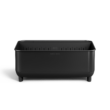 simplehuman Bottle Dock, Steel Frame Fast Drying Bottle Rack, Three-Compartment Organizer for Tumblers, Caps & Straws, Matte Black Stainless Steel