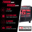 PowerSmart 7000W Inverter Generator w/ CO Alert PS5055C