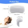 Waterproof Non-Slip Bath Pillow for Bathtub & Hot Tub – Memory Foam Head and Back Cushion with Suction Cups