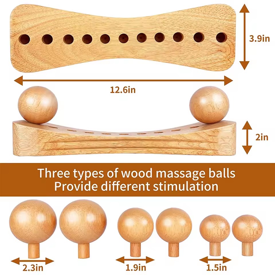 Wood Massage Tool for Back, Neck, Arms and Hips – Handheld Body Massage Tool Wood Massage Tool for Back, Neck, Arms and Hips – Handheld Body Massage Tool - Image 3