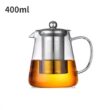 Borosilicate Glass Teapot with Removable Stainless Steel Infuser – Heat-Resistant Clear Tea Kettle