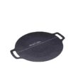 Round Aluminum Nonstick Grill Pan – Korean BBQ Griddle for Stovetop and Outdoor Cooking