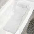 Non-Slip Bathtub Cushion with Suction Cups, Full Body Bath Pillow with Neck Support, Hangable Spa Tub Mat