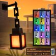 Pixel Style Night Light Lantern – Portable Tabletop Lamp with 16 Colors