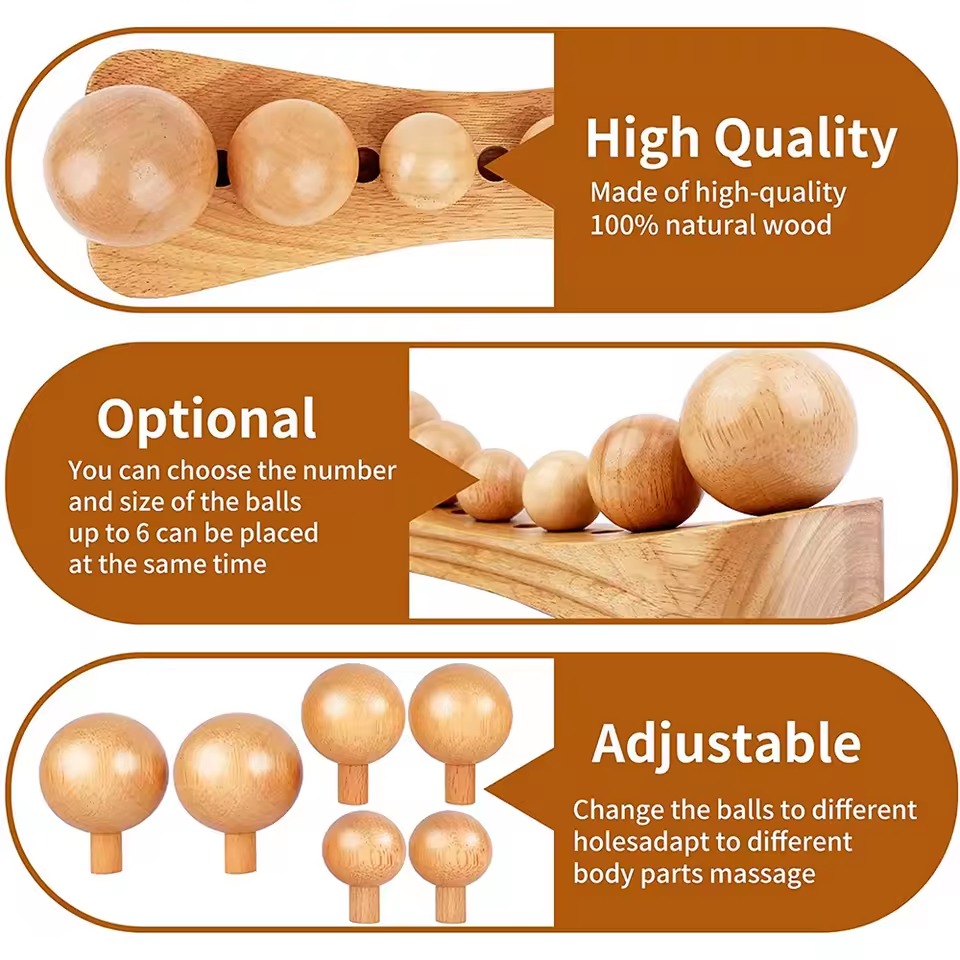 Wood Massage Tool for Back, Neck, Arms and Hips – Handheld Body Massage Tool Wood Massage Tool for Back, Neck, Arms and Hips – Handheld Body Massage Tool - Image 4