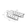 Nonstick Steel Rib Rack for BBQ – Roasting Stand for Ribs, Steak, and Meat