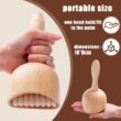 Wood Massage Cup with Roller – Handheld Wooden Body Massage Tool Wood Massage Cup with Roller – Handheld Wooden Body Massage Tool