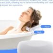 Waterproof Non-Slip Bath Pillow for Bathtub & Hot Tub – Memory Foam Head and Back Cushion with Suction Cups