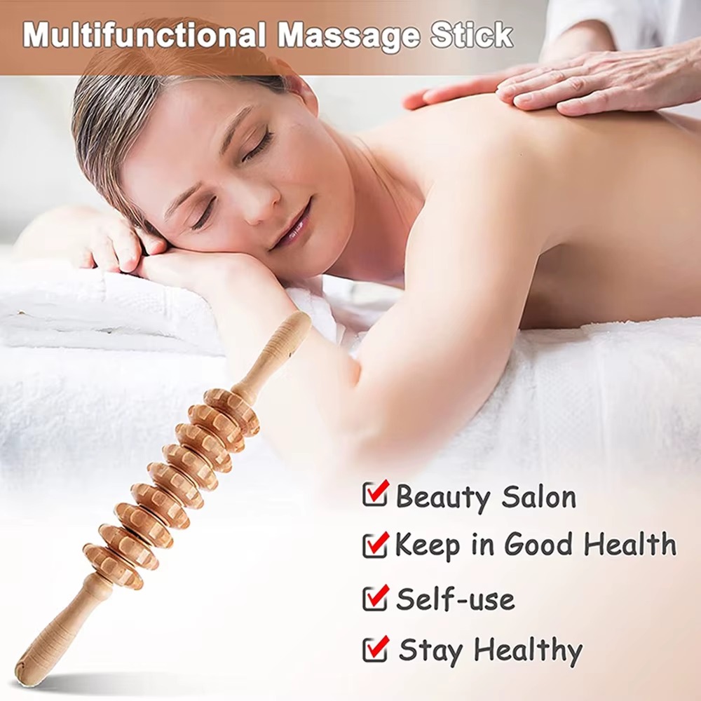 Wood Massage Tool Set 6-in-1 – Handheld Body Massage Rollers and Scraping Tools Wood Massage Tool Set 6-in-1 – Handheld Body Massage Rollers and Scraping Tools - Image 2